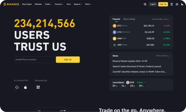 Binance - Top Crypto Exchange for Secure USDT Purchases, Wide Trading Pairs, and Strong Security